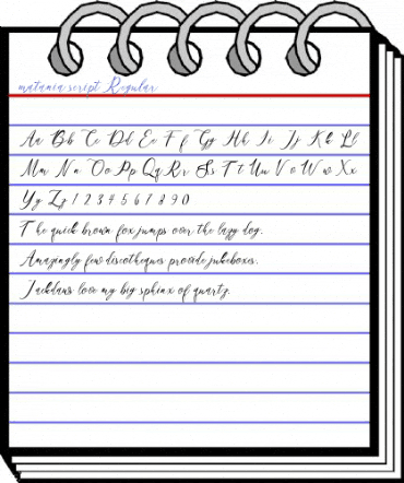 matania script Regular Font
