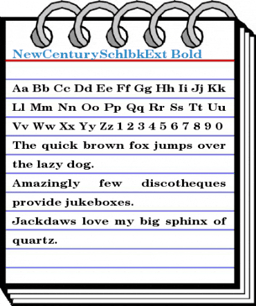 NewCenturySchlbkExt Font