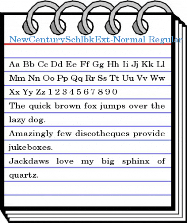 NewCenturySchlbkExt-Normal Regular Font