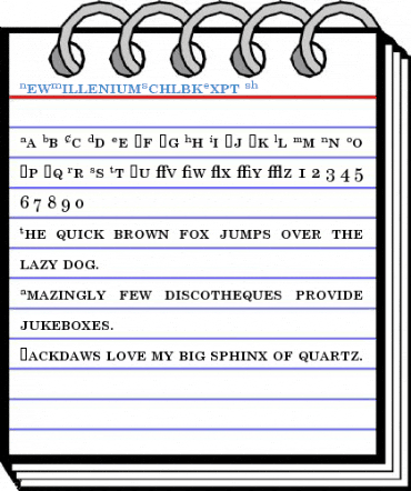 NewMilleniumSchlbkExpt Font