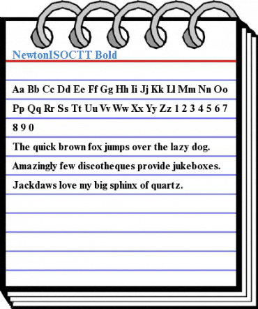 NewtonISOCTT Font