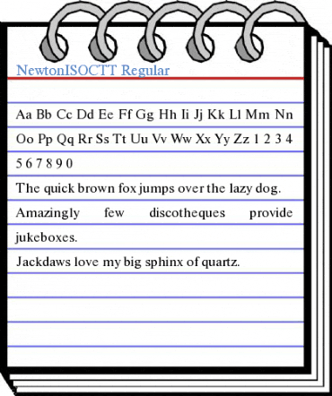 NewtonISOCTT Regular Font