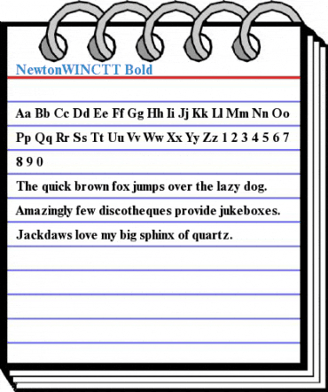 NewtonWINCTT Bold Font