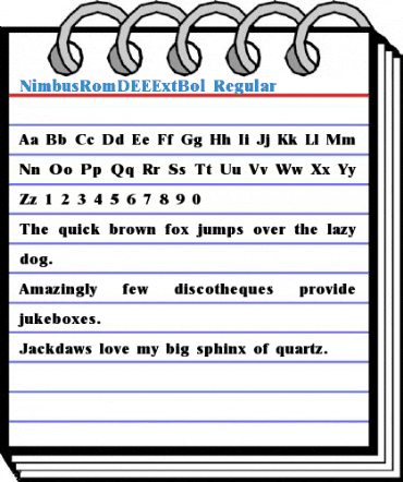 NimbusRomDEEExtBol Regular Font