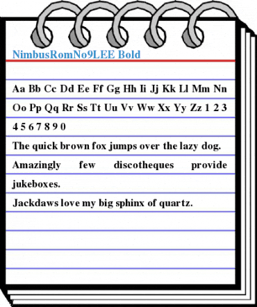 NimbusRomNo9LEE Bold Font