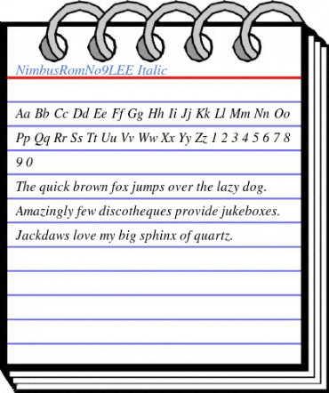 NimbusRomNo9LEE Font