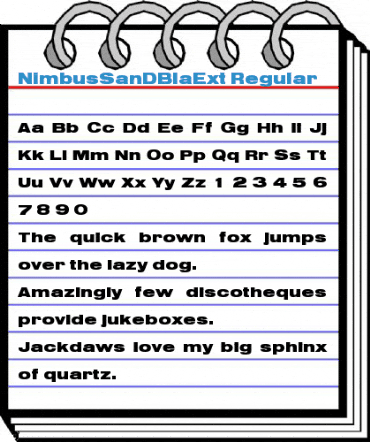 NimbusSanDBlaExt Font