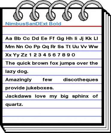 NimbusSanDExt Font