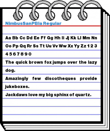 NimbusSanPBla Regular Font