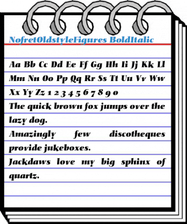 NofretOldstyleFigures BoldItalic Font