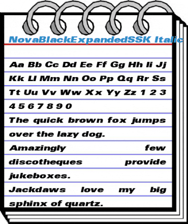 NovaBlackExpandedSSK Font