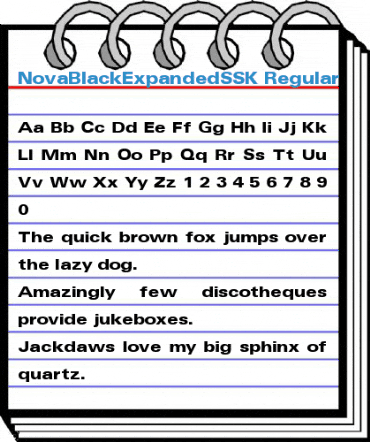 NovaBlackExpandedSSK Font