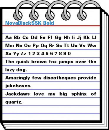 NovaBlackSSK Font