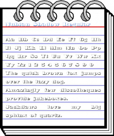 Nubian Shadow Regular Font