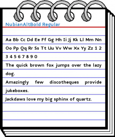 NubianAltBold Regular Font