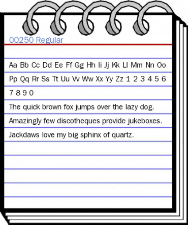 00250 Regular Font