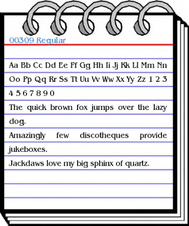 00309 Regular Font