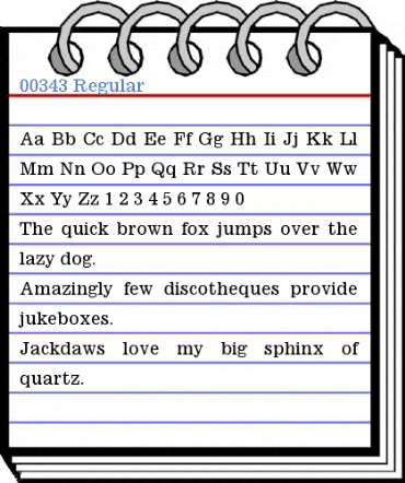 00343 Regular Font