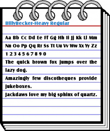 BillyBecker-Heavy Regular Font