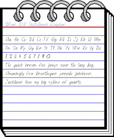 2Peas DW Sketchbook Regular Font