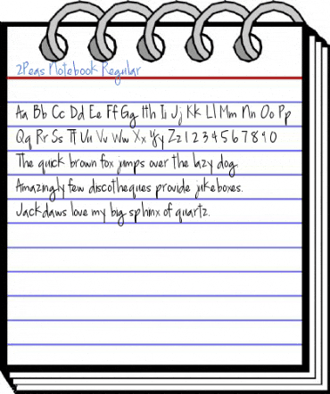 2Peas Notebook Font