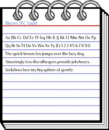 Binary ITC Font