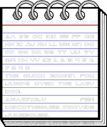 7th Service Outline Outline3 Font