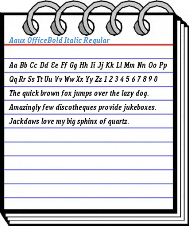 Aaux OfficeBold Italic Font