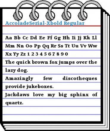 AccoladeSerial-Xbold Font