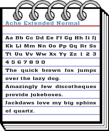 Ache Extended Font