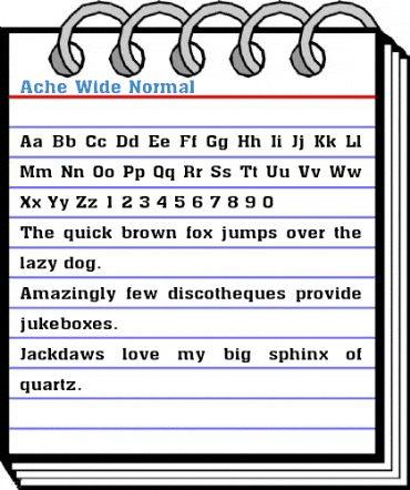 Ache Wide Normal Font