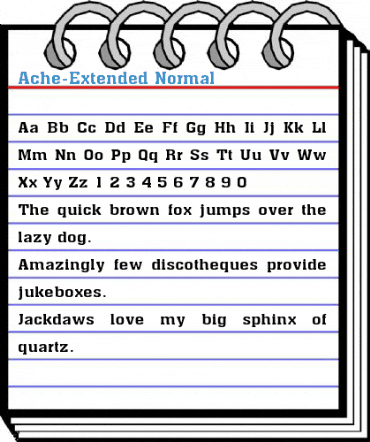 Ache-Extended Normal Font