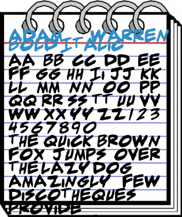 adam warren 0.2 Font