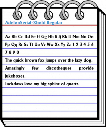 AdelonSerial-Xbold Regular Font