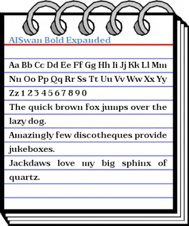 AISwan Bold Expanded Font