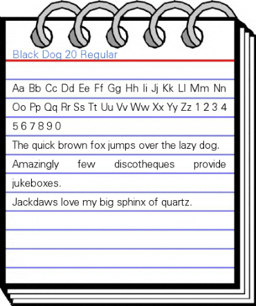 Black Dog 20 Font