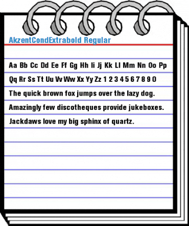 AkzentCondExtrabold Regular Font