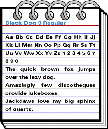 Black Dog 9 Regular Font