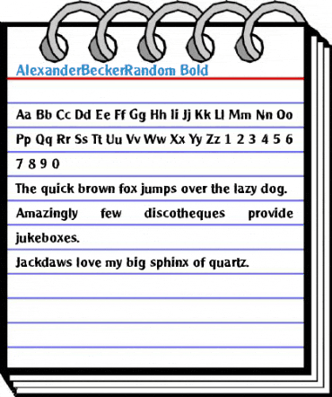 AlexanderBeckerRandom Font