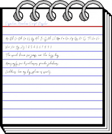 Signatura Monoline Script Regular Font