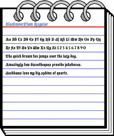 BlackmoorPlain Regular Font