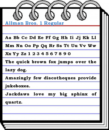 Allman Bros. 1 Regular Font