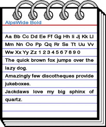 AlpsWide Font