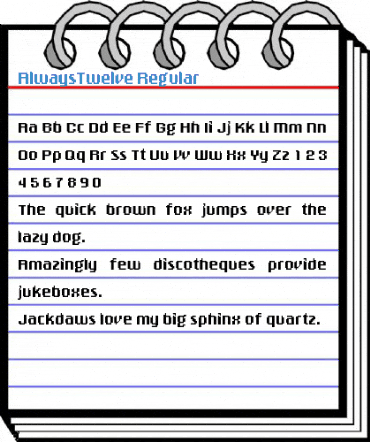 AlwaysTwelve Regular Font