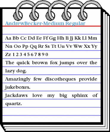 AndrewBecker-Medium Regular Font