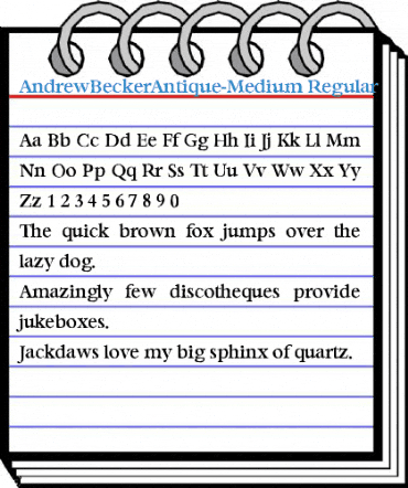 AndrewBeckerAntique-Medium Regular Font