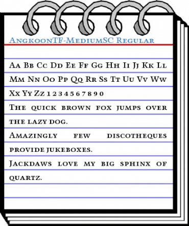 AngkoonTF-MediumSC Regular Font