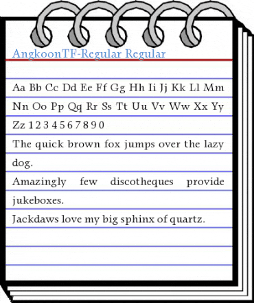 AngkoonTF-Regular Regular Font