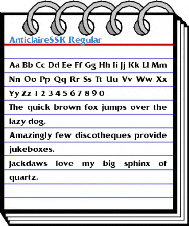 AnticlaireSSK Regular Font