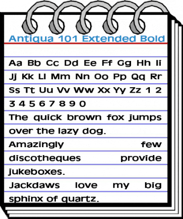 Antiqua 101 Extended Font